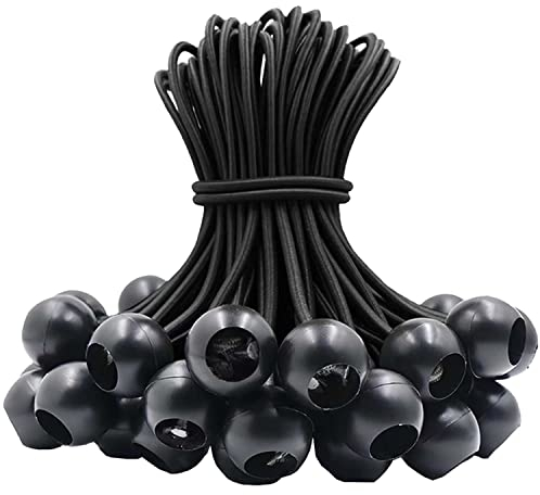 Corde elastiche da 30 pezzi, corde elastiche a sfera da 15 cm/6 pollici Corde di fissaggio universali per teloni, tende, baldacchino, striscioni, bandiere, bagagli da campeggio
