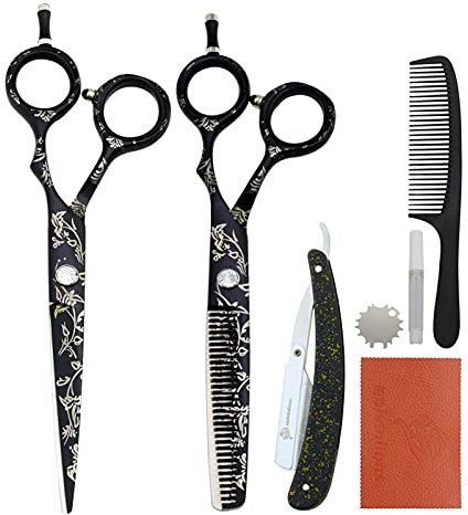 NA 5.5/6 Asiáticas de Afeitar Scissors Peluquería Tijeras Peluquerías Salón de peluquería Scisors Profesional Planeamiento japonés Cizalla de Corte de Corte de cizallamiento (Size : 5.5 Inch)