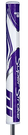 SuperStroke Zenergy Tour 2.0 Golf-Puttergriff ohne Taper, verbesserte SPYNE-Technologie, neue Multi-Zonen-Texturierung und Tech-Port, Violett/Weiß