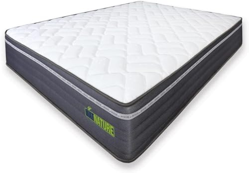 Matnature | MatFoam | Colchón Viscosoft Reversible | Firme e Indeformable | Altura 21 cm | Muy Transpirable Antibacterial | Óptima Termoregulación | Tejido Antideslizante (120 x 190 cm)