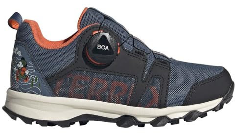 adidas - Terrex Disney Agravic Boa Trail Running Shoe, Zapatos Altos Que no Son de fútbol, Wonder Steel/Core Black/Semi Impact Orange,
