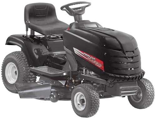 Briconess.com Trattorino tagliaerba rasaerba con 12.5 HP e ABS per Aree di 4000 mq, Taglio Ø98 cm bilama, Altezza Taglio Regolabile, Accensione elettrica