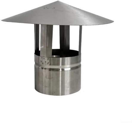 Dachhaube, Metallherstellung, Schornsteinkappe, Regenkappe, Holzofen-Schornstein-Topf, Dachhaube, Metall-Lüftungsrohr, Schornstein-Topf, Regenhut-Abdeckung (120 mm)