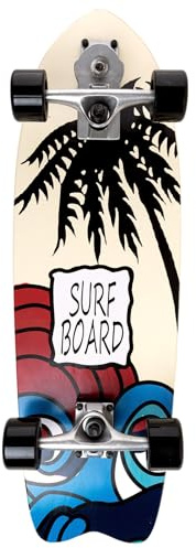 Surfskate Surf Board - Seething | Ideal para Surf Urbano | 29x10 Tabla de Arce | Ejes S7 | Ruedas 65x43mm 78A | Rodamientos ABEC-5 | Completo y Listo para Usar, Incluye Llave T