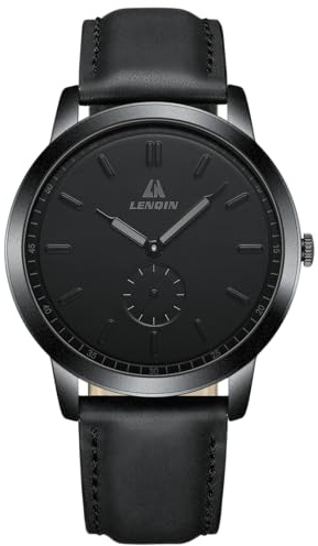 LN LENQIN Montres Hommes Montre pour Homme Analogique à Quartz Étanche | Montres-bracelets pour homme Montre de ville tendance pour homme Bracelet en cuir de créateur