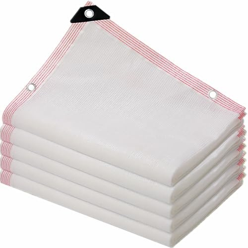 CAQXAQP Malla de Sombra 0.5mx5m– Blanco – 85% Protección UV–Red de Protección Solar con Ojales para Balcón, Jardín, Terraza e Invernadero – Toldo Vela de Sombra Exterior