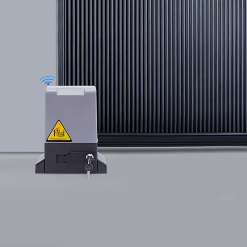 meiliwmlo Opérateur de portail coulissant - Avec télécommande et clé - 220 V - Longueur : 12 m - Largeur : 2 à 12 mm - 750 W - Avec 6 tiges dentées