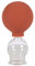 Schröpfglas mit Ball 3,5 cm, Schröpfgläser mit Saugball, medizinisch Schröpfen