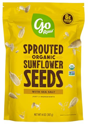 Go Raw Organic Sprouted Sunflower Seeds, 14 oz, Sea Salted, Keto, Kosher, Superfood