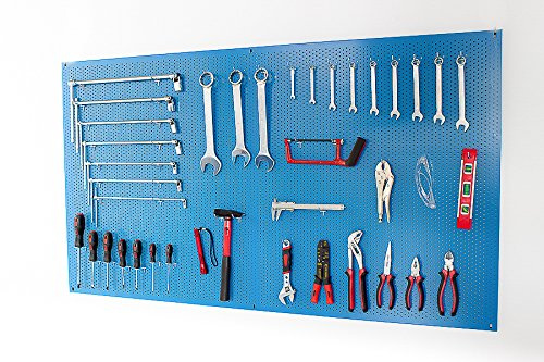 SOGI X2-13_20 Pannello da muro per banco da lavoro BLU RAL 5012 2 mt.