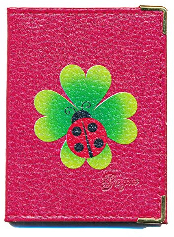 Pochette Etui Porte Cartes bancaire, Credit, fidélité, Rouge - pour 24 Cartes Trefle Coccinelle