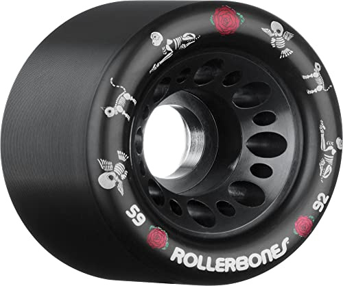 Rollerbones Quad Wheels Pet Day of The Dead 92a PK4 Skateboard Wheels, Adult Unisex, Black (Black), 59