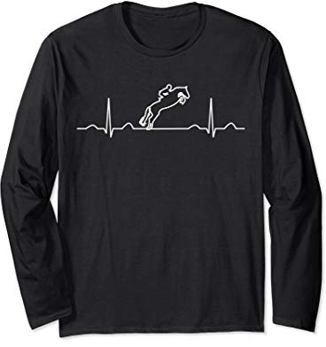 Reiterin Heartbeat Bekleidung, Reiterin Herren Jungen Langarmshirt