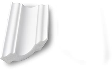 DECOSA Angle rentrant pour la moulure A80 (Stefanie) - polystyrène - blanc - 2 angles - pour mur et plafond