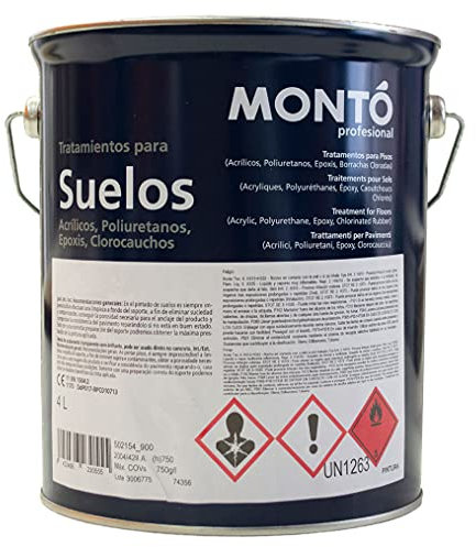 Pintura al Agua para Mantener, Proteger y Señalizar Suelos e Instalaciones Deportivas como Pistas de Tenis, Frontón, Fútbol Sala, Básquet, Balonmano. Pavikril (Montosport Suelos) (4L, Verde 128)
