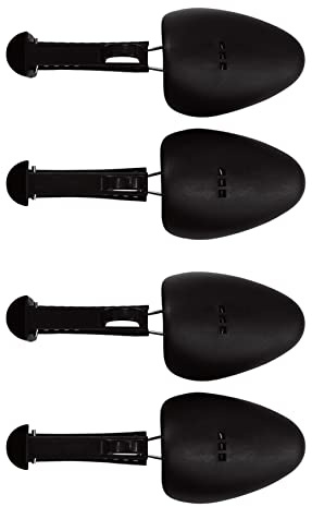 YY YEARCHY Shoe Tree for Men Shoe Stretcher Holder Shape Support for Men's Boots Adjustable Lightweight Plastic (2 Pairs, Black)