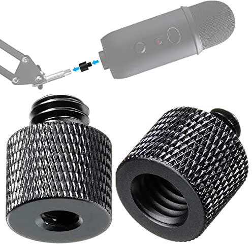 2 Stück Gewindeadapter 3/8“ auf 1/4“ & 1/4“ auf 3/8“, Aluminiumlegierung Stativ Schraube Adapter für Kamera, Lautsprecher, Stativ, Mikrofonständer, Kamerastative
