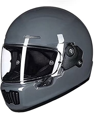 Vintage Integralhelm Motorrad Hochklappbare Crash Motorradhelme Modularer Vintage Offroad Helm für Erwachsene für Scooter Racing Moped Cruiser,ECE-Zertifiziert D,XXL