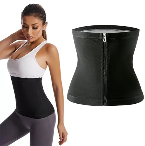 Waist Trainer zum Abnehmen, Bauchweggürtel Schwitzgürtel, Waist Trainer Damen zum Abnehmen, Bauchweggürtel Damen,Fitness Gürtel Abnehmen, Fettverbrennungsgürtel,Saunagürtel für Fitnesstraining Damen