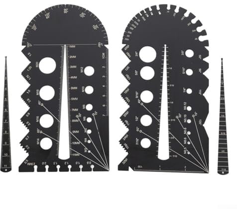 Jauges de filetage métriques et impériales de qualité professionnelle offrant des mesures fiables pour les amateurs de bricolage