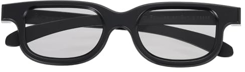 QUARKZMAN 3D-polariserade glasögon, 3D passiva cirkulära glasögon för film TV-spel fotoprojektor svart
