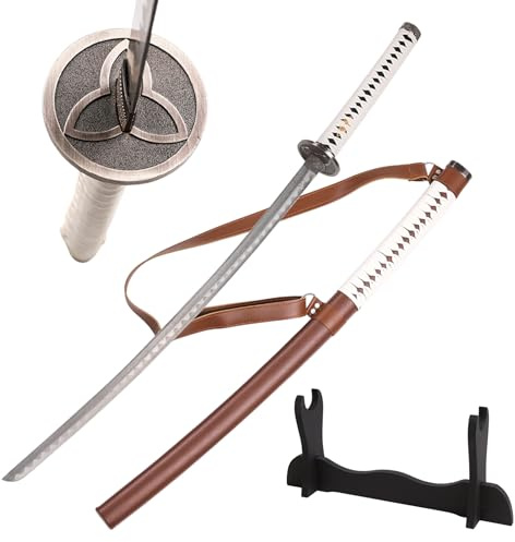Katana Ornamentale Giapponese Michonne Walking Dead Samurai Esposizione Cosplay Arredamento con Stand JT6559-B