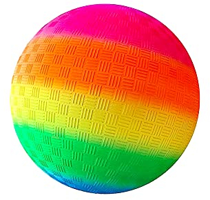 ARVOV PVC Bouncy Kickball, Regenbogen Ball, Kinder Spielball, Wasserball Fußball, Strandball für Indoor Outdoor 8,5-Zoll (Regenbogen)