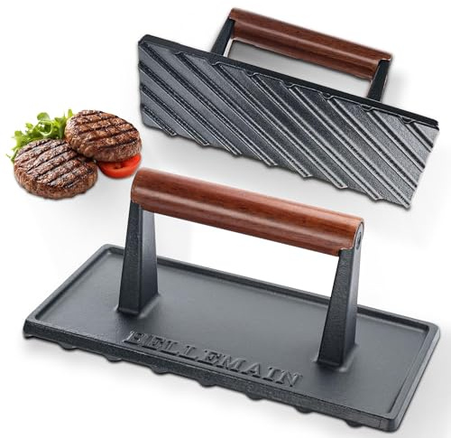Bellemain Smash Burger Press, Grill Press, Bacon Press - Rectangle
