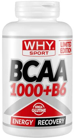 WHY SPORT BCAA 1000 + B6 - BCAA 2.1.1 - Aminoacidi Ramificati con Vitamina B6 (200)