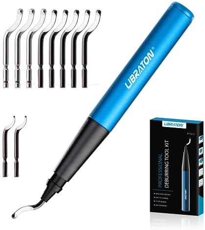 Libraton Entgrater, Handentgrater, Entgrater Werkzeug mit 11 Klingen, für 3D Druck, Metall, Edelstahl, Kunststoff und Aluminium