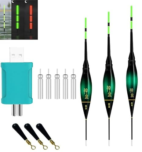 Posen Angeln, 3 Stück Posen Angeln Angelposen Leuchtposen Posen Angeln Mit Gravity Sensing Und Basis ngelpose Laufpose Allroundpose Schwimmer Karpfenposen (B)