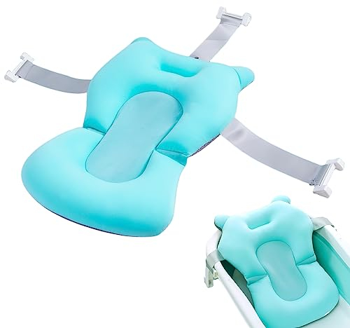 MEGYAD Siège de bain pour bébé : siège de bain pour nouveau-né de 0 à 12 mois, bleu