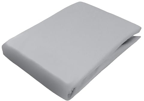 DORMISETTE Spannbetttuch Biber Silber (BL 180x200 cm) BL 180x200 cm grau Spannbettlaken Bettlaken Spannlaken