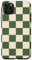 iPhone 11 Pro Max Green and Cream Classic Checkered Big Vintage Checkerboard Case