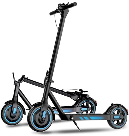 Electric Scooter, 8.5 10 Tires, 350W/500W Motor, Up to 25km/h and 35/37/38/48km Long-Range, Folding E-Scooter for Adults with Drum Braking System, App Control