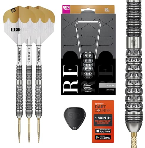 Target Darts Redux 90% Tungsten Swiss Point Steel Tip Dart Set (Barrel 03), 24G | Pro Ultra No.6 Flights & Pro Grip Tag Shafts, DX Points Gold & SP Tool Included | Professional Dart Sets