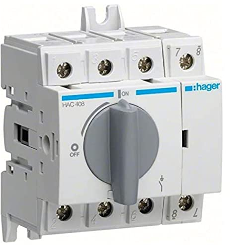 Hager HAC406 Lasttrennschalter 4-polig 63 A 70 mm,White