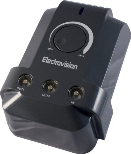Electrovision 1-in-2 Out 2 Way High Gain Plug In Digital Aerial Amplifier