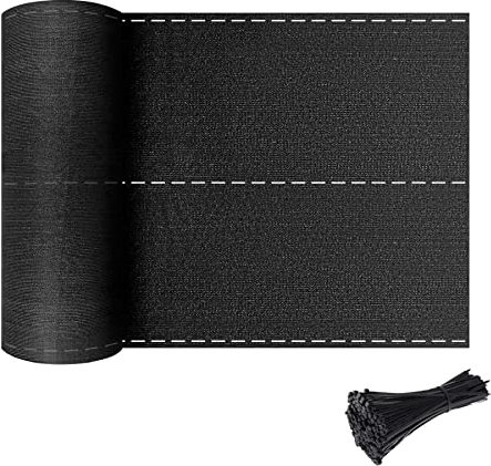 Froadp 1.8x10m Filets d'ombrage HDPE Clôture de Jardin Brise-Vue Tennis avec Attaches-câbles Parasol 150g/m² Solaire Protection Filet Tissu Coupe-Vent Pare-Soleil pour Balcon Terrasse (Anthracite)