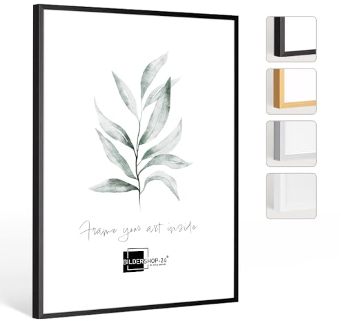 Bildershop-24 Cornice portafoto Milano in alluminio, 33 x 70 cm, colore Anodizzato nero