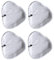 Pads für Dampfreiniger, 4 Stück, waschbare Reinigungspads, Universal-Dampfreiniger aus Mikrofaser, Ersatz für Dampfreiniger (weiß)