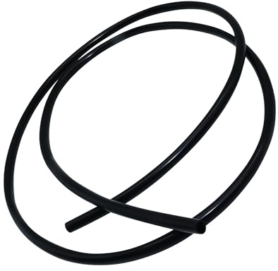 LAVMHAB Silikon dammsugarslang 6 mm ID 12 mm OD 3 mm väggtjocklek 1,5 meter (4,9 fot), vakuum silikonrör för motor (svart)