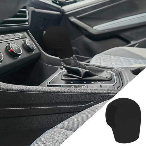 deemars Auto-Schaltknauf-Abdeckung, Schaltknauf Abdeckung schützen Zubehör, Silikon Anti-Rutsch Auto Knob Gear Stick Protector für Männer Frauen, Universal Fahrzeug Interieur Zubehör (Schwarz)
