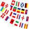 Hianjoo Lot de 2 Drapeau de Football Europe, Drapeaux de 24 Pays Européens x 2 pour Bar, Club, Jardin, Fête (21 * 14cm/Drapeau, 7,20m)