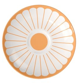 Villeroy & Boch - Fleur soleil Kaffee-Untertasse Gelb, Spülmaschinenfest, Mikrowellensicher, Untersetzer für Kaffee und Tee, Kleiner Servierteller, Unterteller Blumenmuster Orange, Premium Porzellan