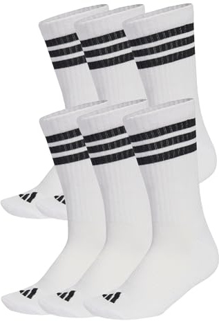 adidas unisex - vuxen 3 Stripes Essentials Cushioned Crew Socks 6 Pair Pack Strumpor