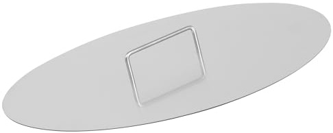 BBQ-Toro eldskål i rostfritt stål lock för Ø 60 cm eldskålar | Silver | Lock för eldskål | Täckplatta med handtag, eldskålslock, lock för eldskål