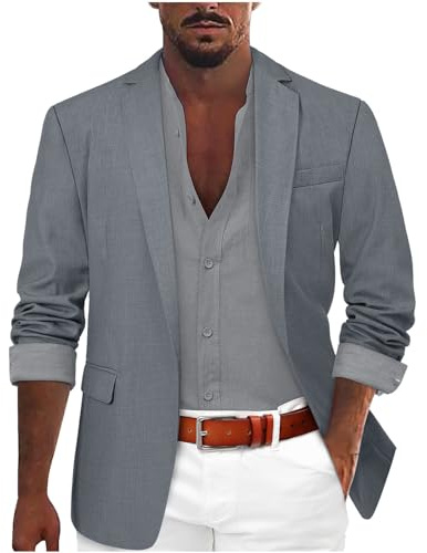 Herren Sakko Sportlich Modern, Anzug Herren Slim Fit, Sommersakko Mit Knopfleiste Vorne Business Sakko Freizeit Herrenblazer Stretch Anzugsakko Atmungsaktiv Sportsakko Regular Fit Für Männer