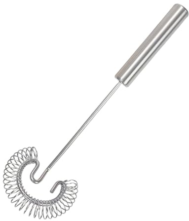 Frusta a mano – frusta a spirale in acciaio inox | Filo di cottura per uova e salse frusta – per mescolare, mescolare, sbattere la cucina, picnic, campeggio, panetteria domestica