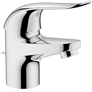 Grohe Euroeco Waschtisch-Einhebelmischer, 120 mm, verchromt 32763000 Silber